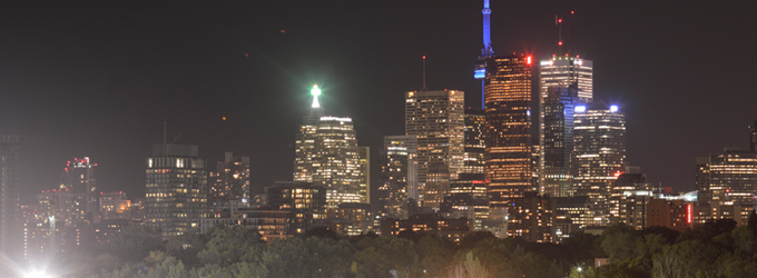 Light pollution in Toronto