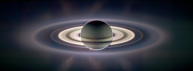 Saturn Eclipse of the Sun, Earth in rings. (Credit: NASA, Cassini Mission)